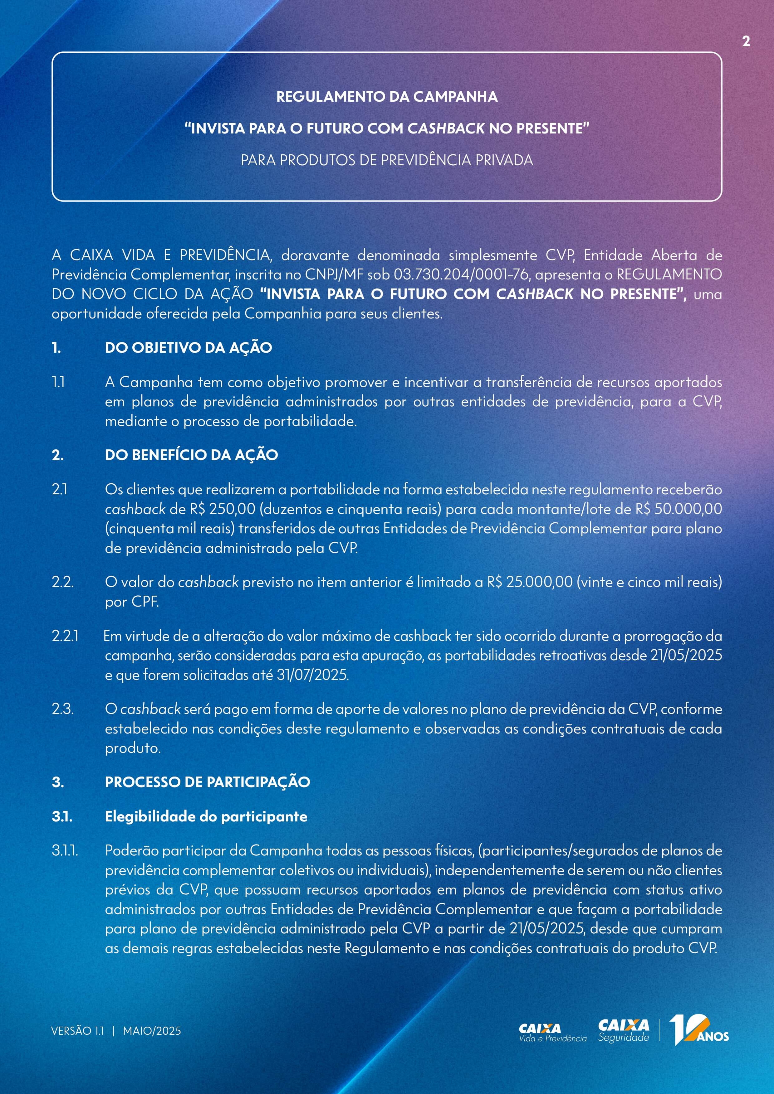 Regulamento Cashback - 02